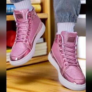 Pink High-Top Sneakers 36